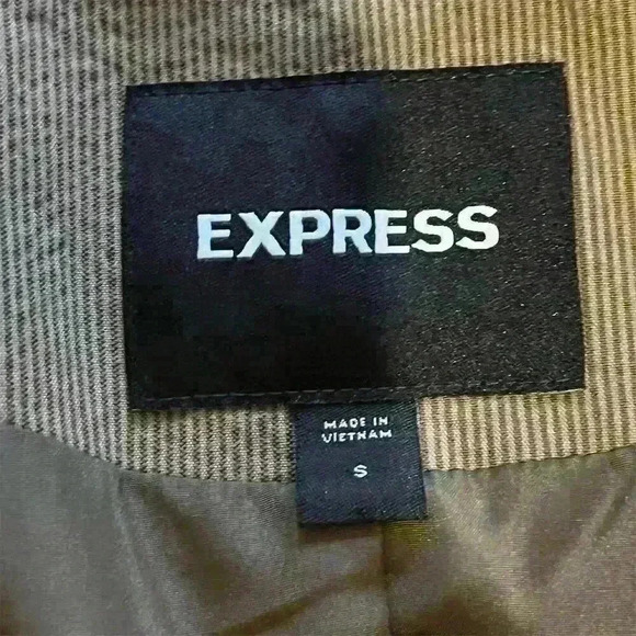 Men's Brown Button-Down Jacket Size S Casual Fall Mid-Length - Picture 3 of 7